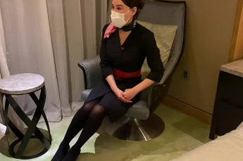 Dating a temperamental stewardess - a gentle beast